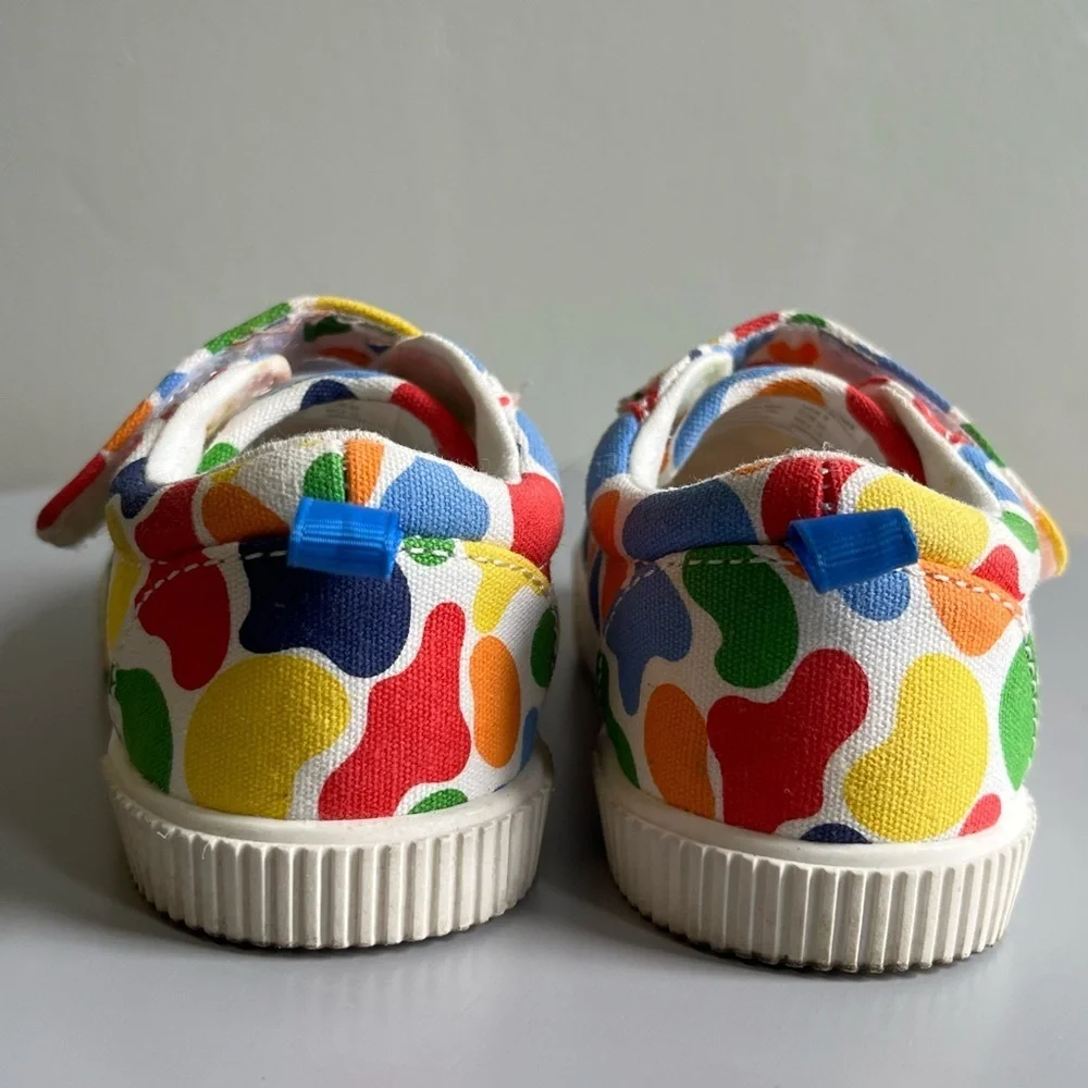 Vibrant multicolor toddler sneakers. Blue red green yellow. Size 6 - Picture 6 of 6